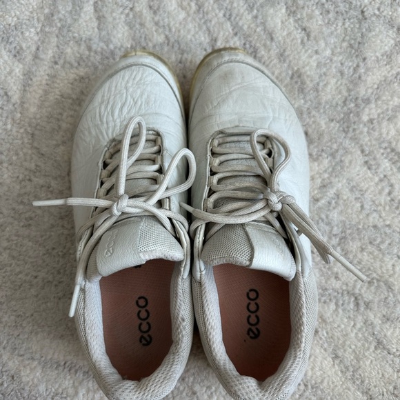 Ecco Off-White Leather golf shoes size 6 - Picture 3 of 8